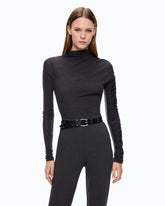 Maglia lupetto con fondo asimmetrico - | Pinko