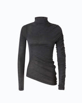 Maglia lupetto con fondo asimmetrico - | Pinko
