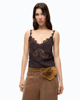 Top lingerie con pizzo - | Pinko