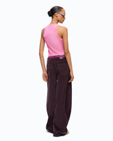 Top côtelé avec logo Love Birds transparent - | Pinko
