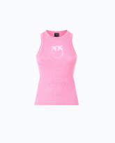 Top côtelé avec logo Love Birds transparent - | Pinko