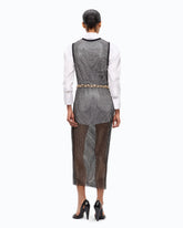 Midi-Kleid mit Mesh-Effekt und Strasssteinen - | Pinko
