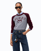 Maglia bicolore con logo Love Birds - | Pinko