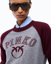 Maglia bicolore con logo Love Birds - | Pinko