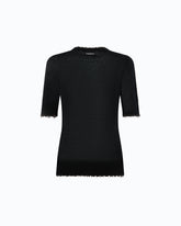 Camiseta de media manga con bordados deshilachados - | Pinko