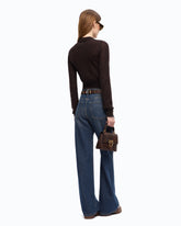 Cropped cardigan with polo collar - | Pinko