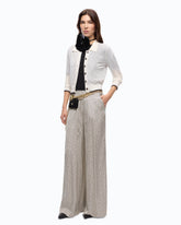 Cardigan cropped con colletto a polo - | Pinko