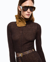 Vestito lungo dolcevita in lana merino e alpaca - | Pinko