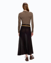 Falda larga acampanada de lana merina y alpaca - | Pinko