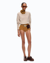 Shorts in misto lana full strass - | Pinko