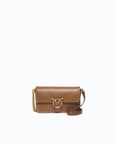 Borsa a tracolla Baby Love Bag One Slouchy in pelle con borchie - | Pinko