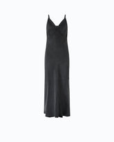 Vestido lencero largo con logotipo Love Birds extraíble - | Pinko