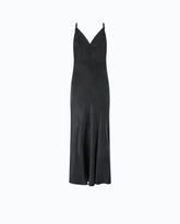 Vestido lencero largo con logotipo Love Birds extraíble - | Pinko