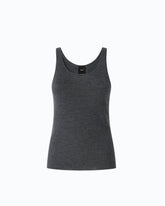 Ribbed merino wool vest top - | Pinko