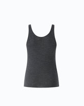 Ribbed merino wool vest top - | Pinko