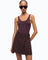 Ribbed merino wool vest top - | Pinko