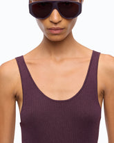 Ribbed merino wool vest top - | Pinko