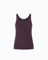 Ribbed merino wool vest top - | Pinko