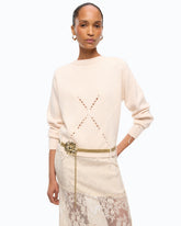 Maglione in lana e cashmere con maxi rombi - | Pinko