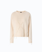 Maglione in lana e cashmere con maxi rombi - | Pinko