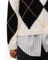 Maglione in lana e cashmere con maxi rombi - | Pinko