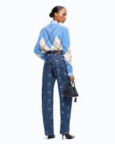 Maglione in lana e cashmere con maxi rombi - | Pinko