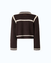 Giacca in lana merino con bordi a contrasto - | Pinko