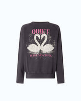 Bluza z nadrukiem łabędzi „Quiet Is The New Punk” - | Pinko