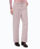 Pantaloni cropped in velluto con cintura in pelle - | Pinko