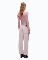 Pantaloni cropped in velluto con cintura in pelle - | Pinko