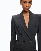 Slim-fit double-breasted jacket - Dark Grey | Pinko