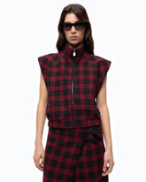 Gilet in tweed a quadri - | Pinko