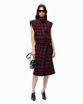 Gilet in tweed a quadri - | Pinko