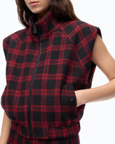 Gilet in tweed a quadri - | Pinko