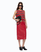 Gonna pencil effetto nappa - | Pinko