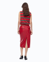 Gonna pencil effetto nappa - | Pinko