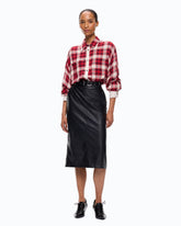 Gonna pencil effetto nappa - | Pinko