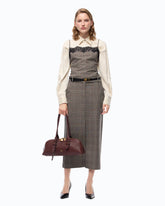 Top a quadri con pizzo - | Pinko