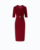 Slim-fit dress with Love Birds belt - | Pinko