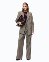 Pantaloni ampi a quadri - | Pinko