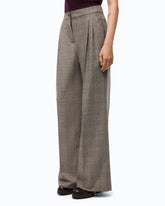 Pantaloni ampi a quadri - | Pinko