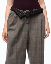 Pantaloni ampi a quadri - | Pinko