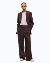 Wide-leg check trousers - | Pinko