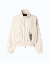 Oversized blouson jacket with drawstring - | Pinko