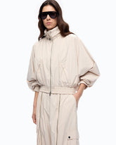 Oversized blouson jacket with drawstring - | Pinko