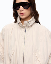 Oversized blouson jacket with drawstring - | Pinko
