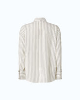 Camicia a righe con cravatta - | Pinko
