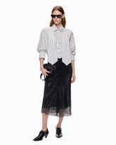 Chemise à rayures avec cravate - | Pinko