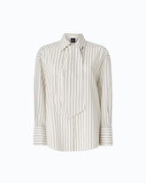 Chemise à rayures avec cravate - | Pinko