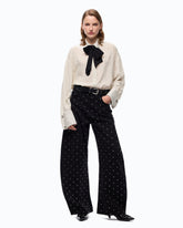 Camicia in popeline con cravatta rimovibile e pois - | Pinko